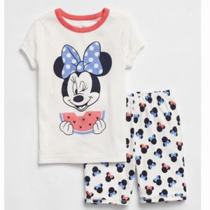 Gap Kids Disney NWT Minnie Mouse Watermelon Shorts Pajamas 10